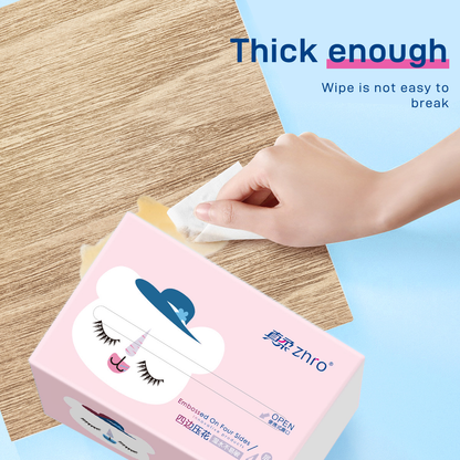 ZNRO Facial Tissue - Lint Free 4 Ply Thick & Soft,Made of Virgin Wood Pulp,Cute Pink Plastic Packaging,100 Pulls per Bag,Pack of 6,Fast & Free Shipping for Final Sale